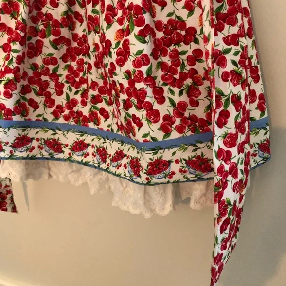 Vintage Sarah Kent Layered Cherries Dress 4T - Picture 3 of 11